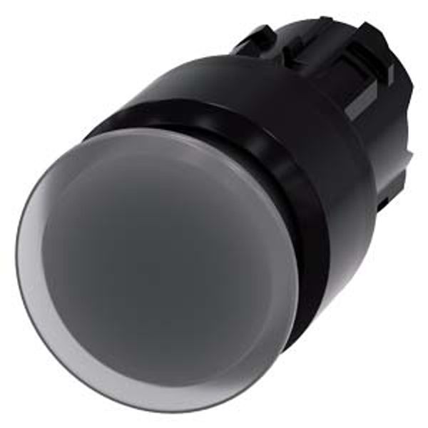 Illuminated mushroom pushbutton, 22 mm, round, plastic, clear, 30 mm, latching, 3SU1001-1AA70-0AA0-Z Y19 image 2