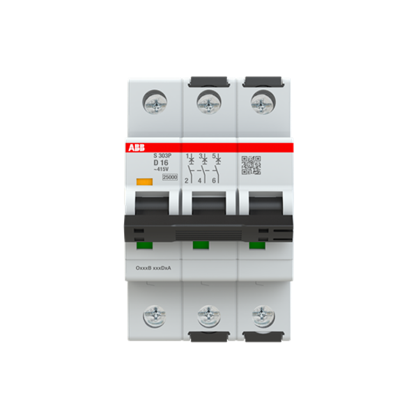 S303P-D16 Miniature Circuit Breaker - 3P - D - 16 A image 1