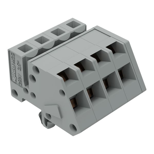 1-conductor female connector, angled CAGE CLAMP® 2.5 mm² gray image 1