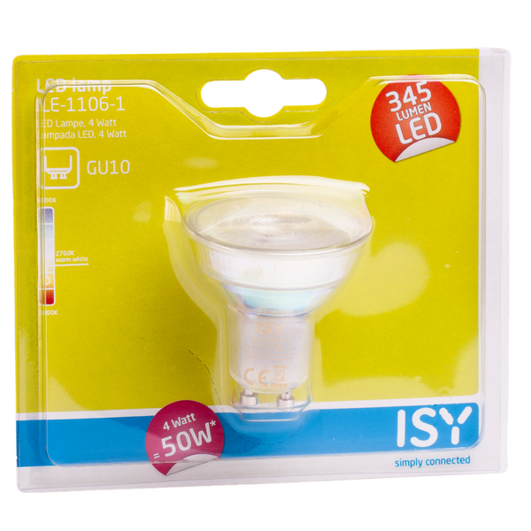 LED Bulb GU10 4W 2700K 36° 345lm image 1