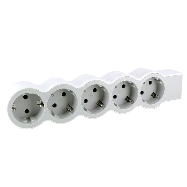 MOES STD SCH 5X2P+E WITHOUT CABLE WHITE/GREY image 6