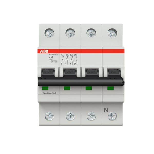 S203M-C25NA Miniature Circuit Breaker - 3+NP - C - 25 A image 4