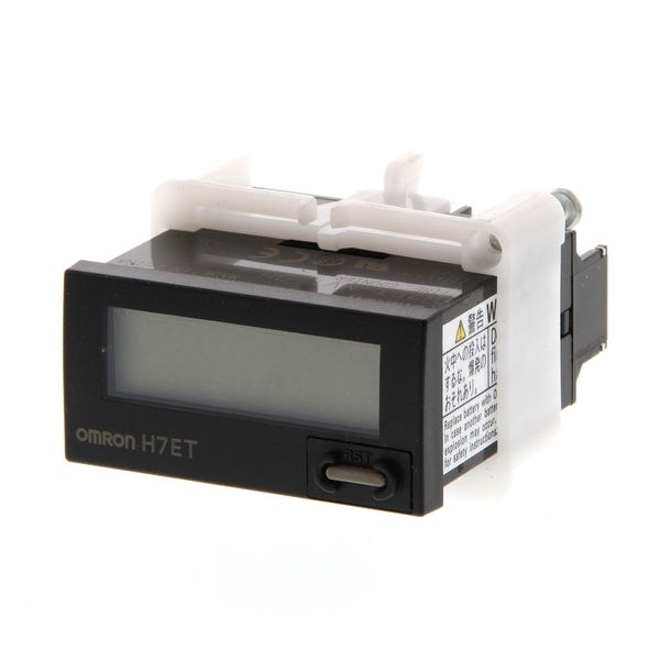 Time counter, 1/32DIN (48 x 24 mm), self-powered, LCD, 7-digit, 999h59 image 1