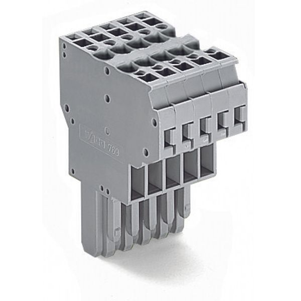 2-conductor female connector CAGE CLAMP® 4 mm² gray image 1