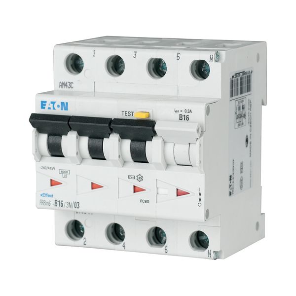 RCD/MCB combination, 10 A, 100 mA, MCB trip characteristic: D, 3p+N, RCD trip characteristic: A image 5