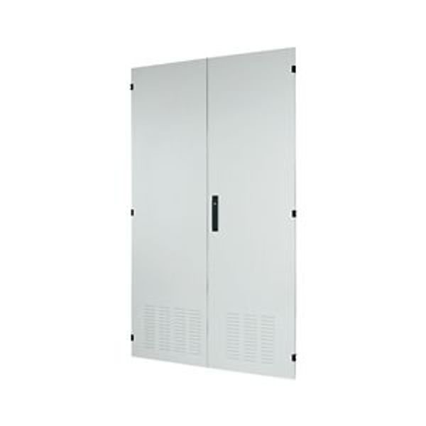 Section wide door, ventilated, HxW=2000x1100mm, double-winged, IP42, grey image 4