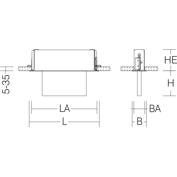 HALYXX, 4,7 W, aluminium, on/off Recessed ceiling luminaires, L 270 B  image 3