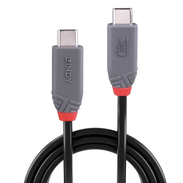 1.5m USB4 240W Type C Cable, 40Gbps, Anthra Line Type C Male to C Male image 2