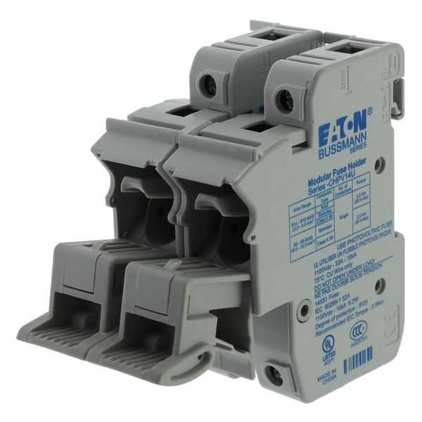 Fuse-holder, high speed, PV, 32 A, DC 1500 V, 14 x 51 mm, 2P, IEC, UL image 17