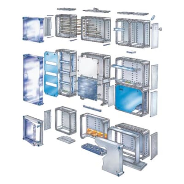 V64BWDJ6 VMS 64 DIN-rail box 4 row 80 modules image 2