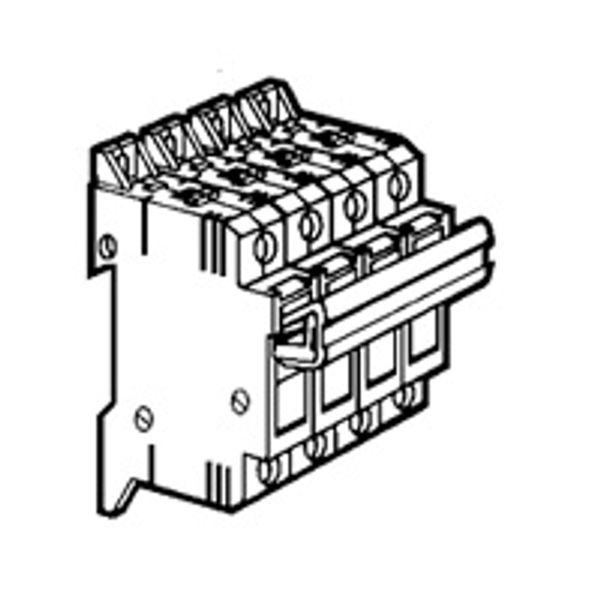 Zekeringhouder 3P+N 10x38mm image 1