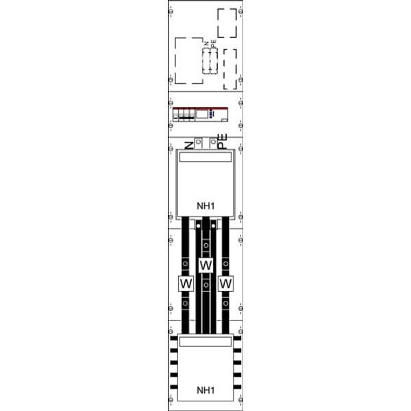 KA4057NA14 Measurement and metering transformer board for EEG, Field width: 1, Rows: 0, 1350 mm x 250 mm x 160 mm, IP2XC image 5