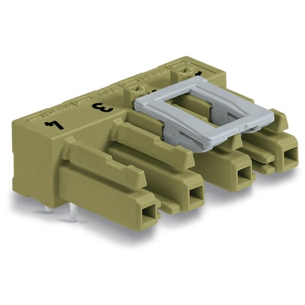 Socket for PCBs angled 4-pole light green image 5