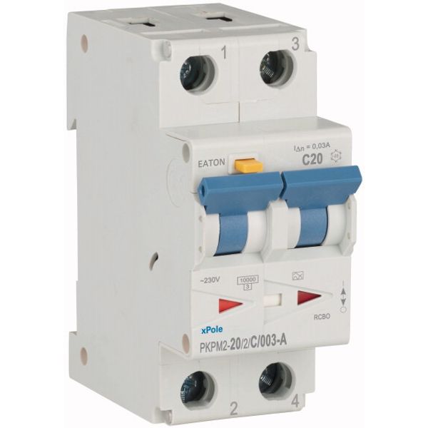 RCD/MCB combination, 20 A, 30 mA, MCB trip characteristic: C, 2p, RCD trip characteristic: A image 4