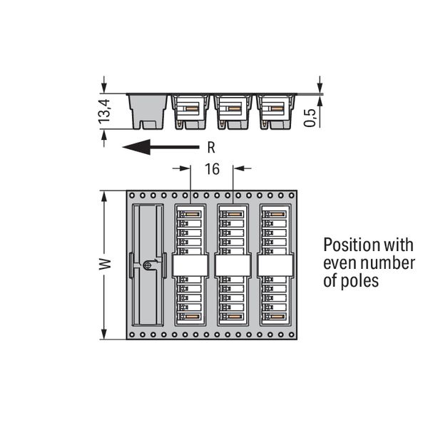 THR male header 1.0 x 1.0 mm solder pin angled black image 6