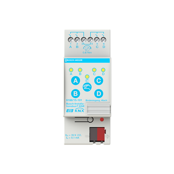 6188/15-101 Binary Input, 4-fold, Contact Scanning, MDRC, BJE image 2