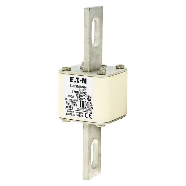 Fuse-link, high speed, 350 A, AC 1250 V, size 1, 53 x 69 x 160 mm, aR, IEC, UL image 12