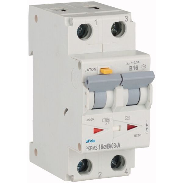 RCD/MCB combination, 16 A, 300 mA, MCB trip characteristic: B, 2p, RCD trip characteristic: A image 4