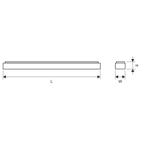 AOT-O LED, 25W, 3000K, 2750lm,IP50,acryl,opal,white,L-650mm image 2