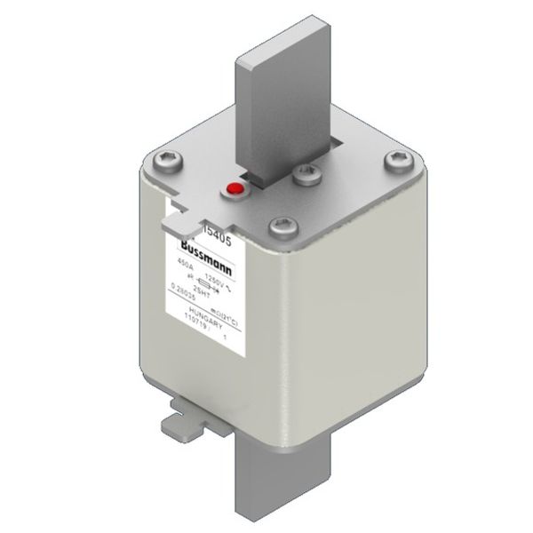 Fuse-link, high speed, 450 A, AC 1250 V, size 2, 59 x 59 x 150 mm, aR, IEC, single indicator image 2