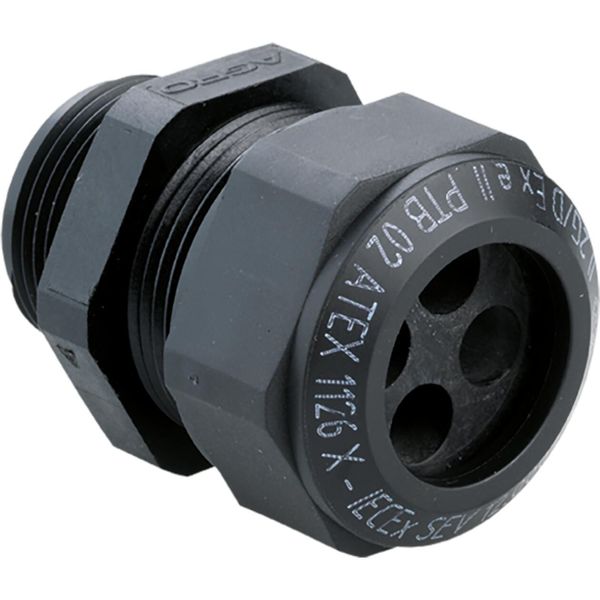 Cable gland Progress synth. GFK M25x1.5 Ex e II cable Ø4x5.5-7.0mm black image 1