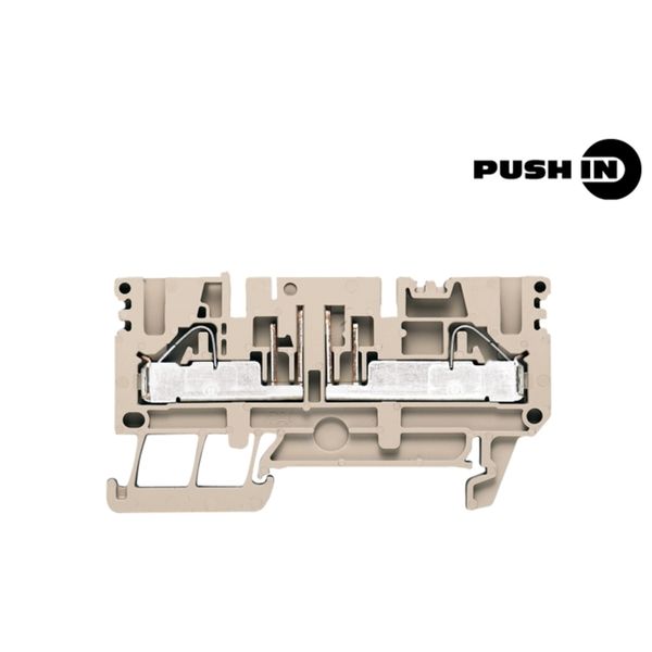 Test-disconnect terminal, PUSH IN, 4 mm², 500 V, 23 A, without, Cross- image 1