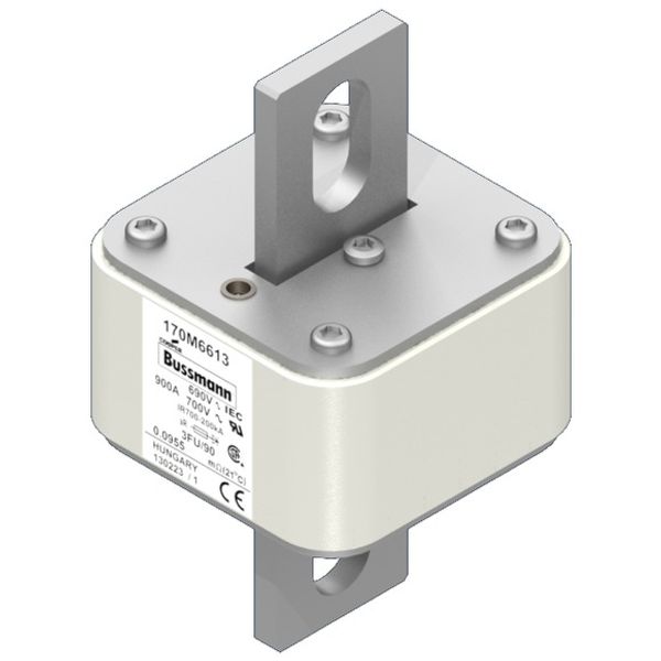 Fuse-link, high speed, 800 A, AC 2000 V, Size 3, 76 x 76 x 241 mm, aR, IEC, single indicator image 1