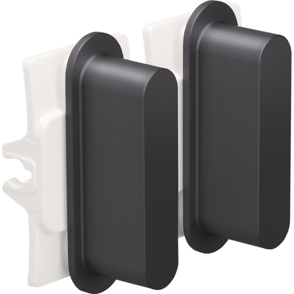 Niko Rocker set for double switch functions, alu black image 2