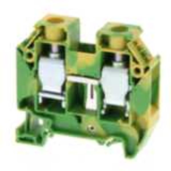 Ground DIN rail terminal block with screw connection for mounting on T image 1