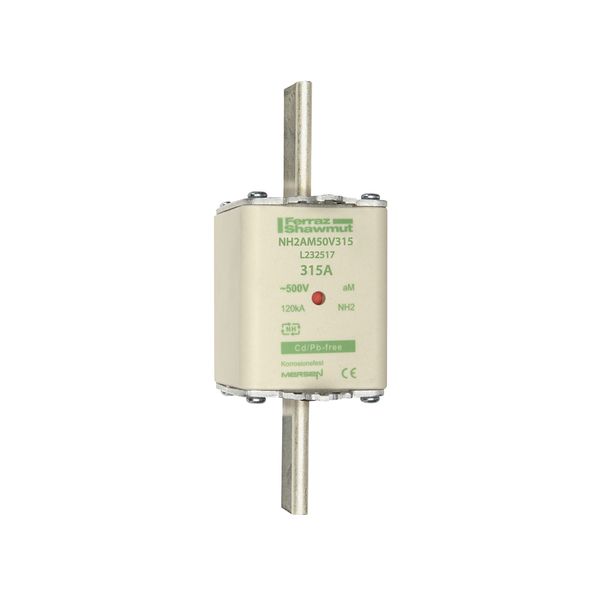 Fuse-link NH2 aM 500VAC 315A live tags Double indicator image 1