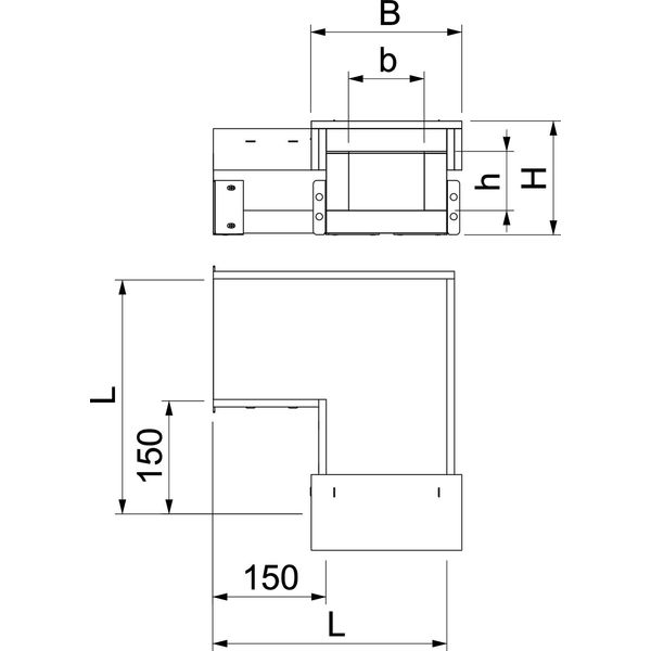 PLCS B060810 90° bend EI60 for PLCS D060810 100x80 image 2