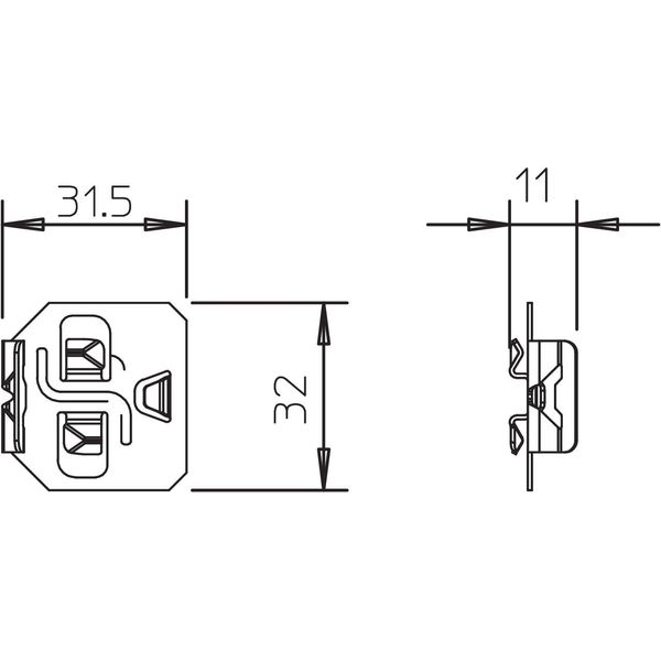 KS KL A2 Hold-down clamp - cable ladder for barrier strip fastening image 2