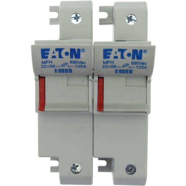 Fuse-holder, low voltage, 125 A, AC 690 V, 22 x 58 mm, 2P, IEC, UL image 3