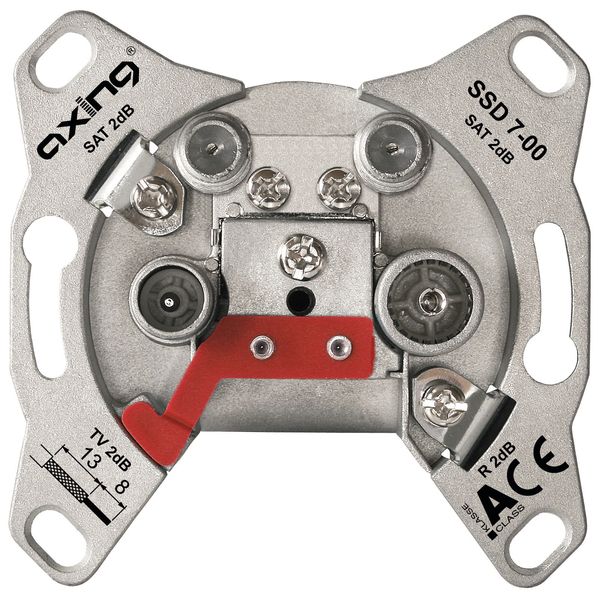 SAT terminal type outlet 4Port,Radio/TV/2xSAT,ClasA,SSD 7-00 image 1