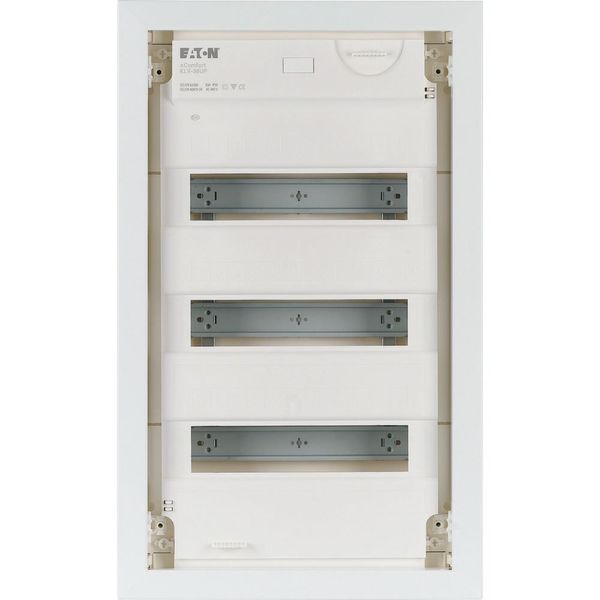 Compact distribution board-flush mounting, 3-rows, super-slim sheet steel door image 7