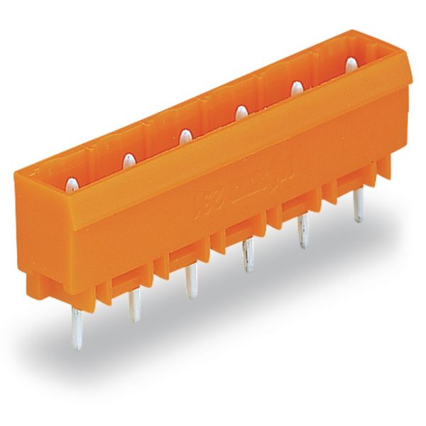 THT male header 1.2 x 1.2 mm solder pin straight orange image 1