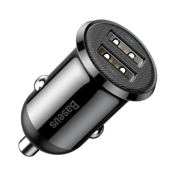 Car Charger 12-24V 2xUSB 4.8A, Black image 2