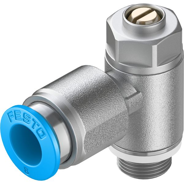 GRLA-1/8-QS-8-D One-way flow control valve image 1