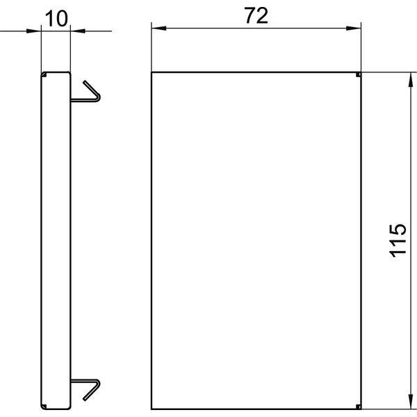 GS-E70110RW End piece  70x110x10 image 2