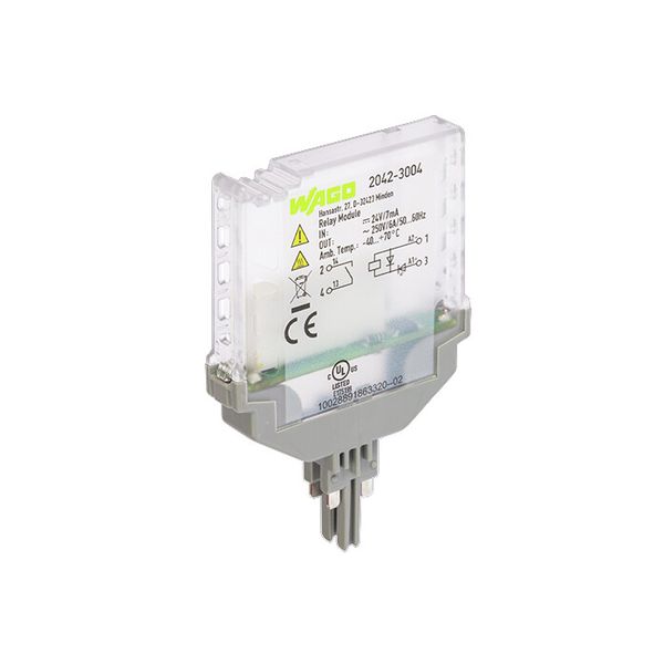 Relay module Nominal input voltage: 24 VDC 1 make contact image 2