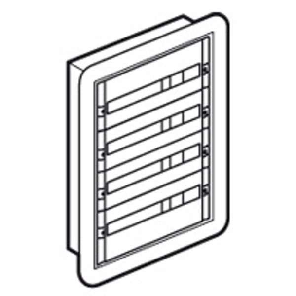 Fully modular flush mounting cabinet XL³ 160 - ready to use - 4 rows - 96 mod image 1