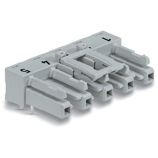 Socket for PCBs angled 5-pole gray image 3