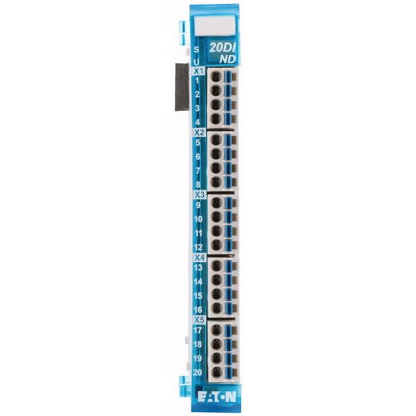 Digital input module, 20 digital inputs 24 V DC each, Negative switching, 5.0 ms image 3