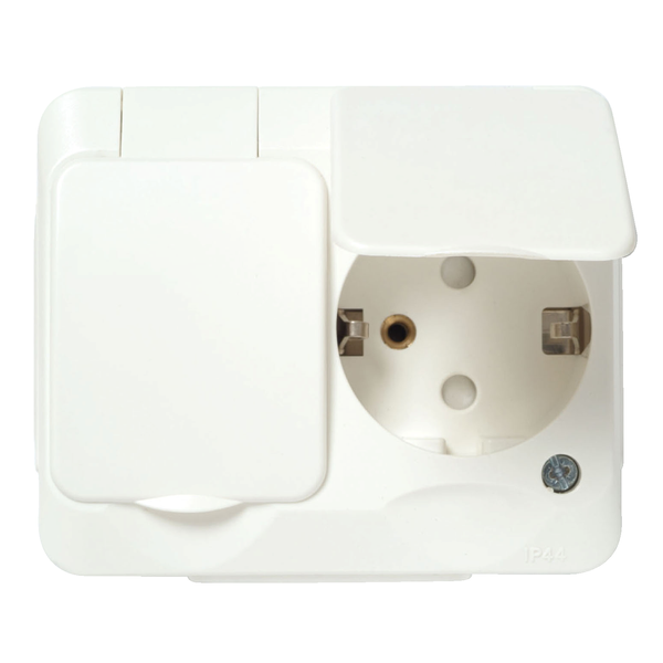 Artic - 2 SO - hinged cover - 16 A - 250 V - polar white image 3