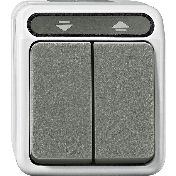 Roller shutter button, 1-pole, light gray, AQUASTAR image 1