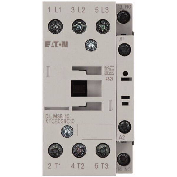 Contactor, 3 pole, 380 V 400 V 18.5 kW, 1 N/O, RDC 240: 200 - 240 V DC, DC operation, Screw terminals image 2