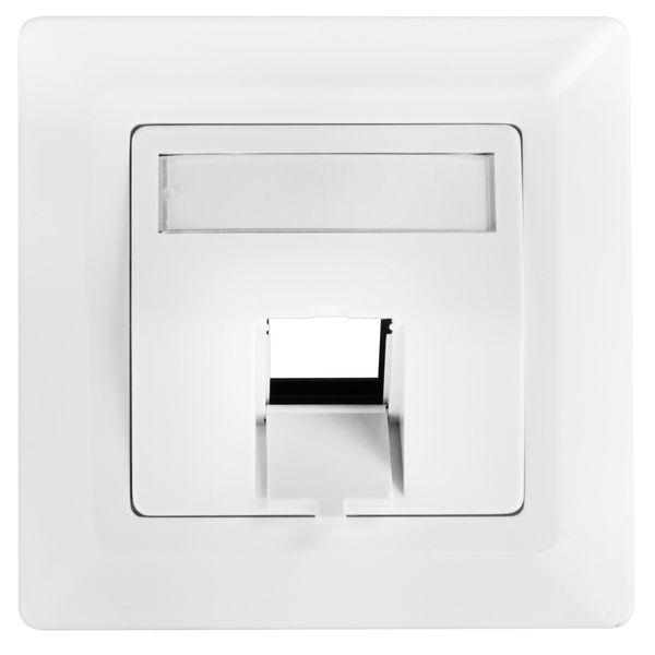 Outlet empty 1 module (SFA)(SFB), 80x80mm, angled, RAL9010 image 3