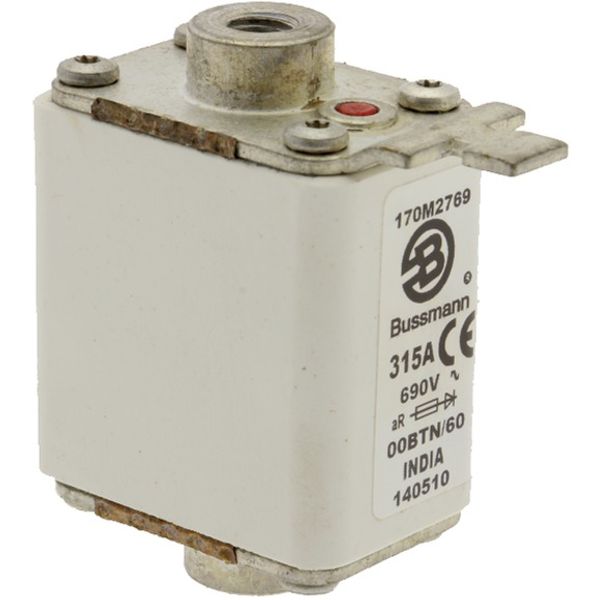 Fuse-link, high speed, 315 A, AC 690 V, size 00, 30 x 62 x 64 mm, aR, IEC, single indicator image 4