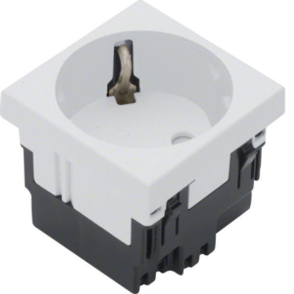 socket outlet 1-g Rastec 33° pure white image 1