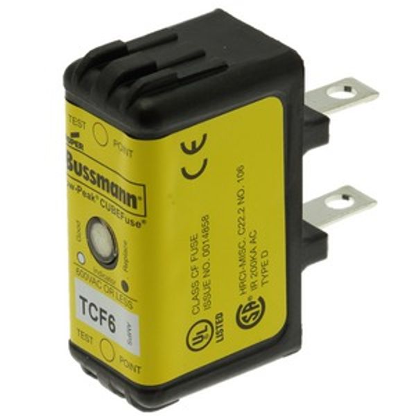 Fuse-link, low voltage, 6 A, AC 600 V, DC 300 V, 20 x 26 x 48 mm, CF, J, 1P, UL, CSA, time-delay image 20